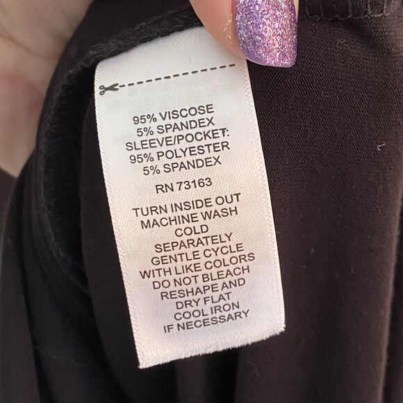 Cable & Gauge Shirt Dress Womens Size Large Sequin Pocket And Sleeves NWT - Picture 6 of 6